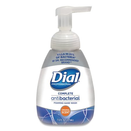 DIAL Antibacterial Foaming Hand Wash, Original Scent, 7.5 oz Pump Bottle 02936